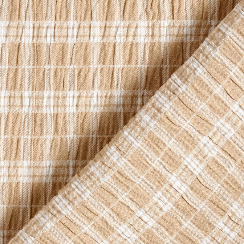 Seersucker Různorodé proužky – písková/bílá,  image number 4