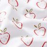 Bavlněný žerzej Stylizované jahody – bílá/růžová,  thumbnail number 2