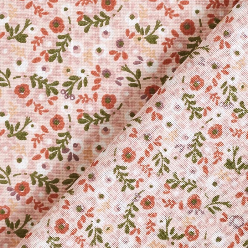 Bavlněný popelín Malé kytičky – rose/mědená,  image number 4