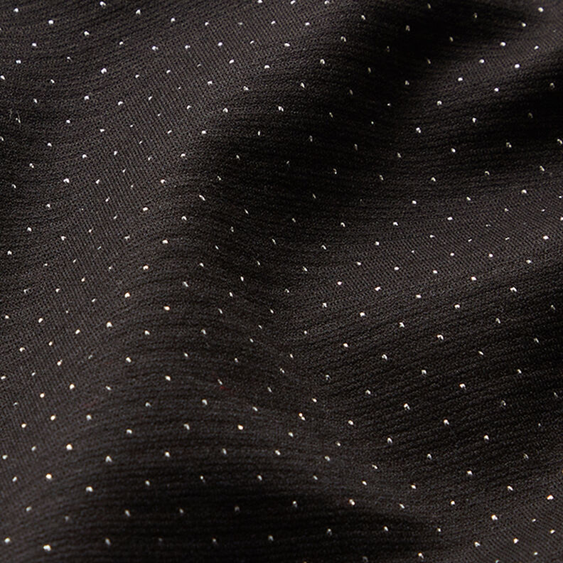 Tečkovaný Romanit žerzej s lurexem – černá,  image number 2