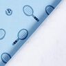 Francouzské froté letní teplákovina Retro tenis  | PETIT CITRON – světle modra,  thumbnail number 7
