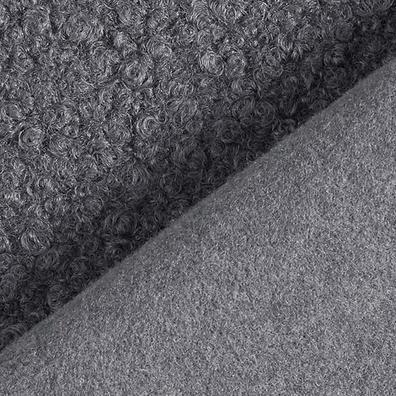 Valchované pletené buklé – břidlicově šedá,  image number 4