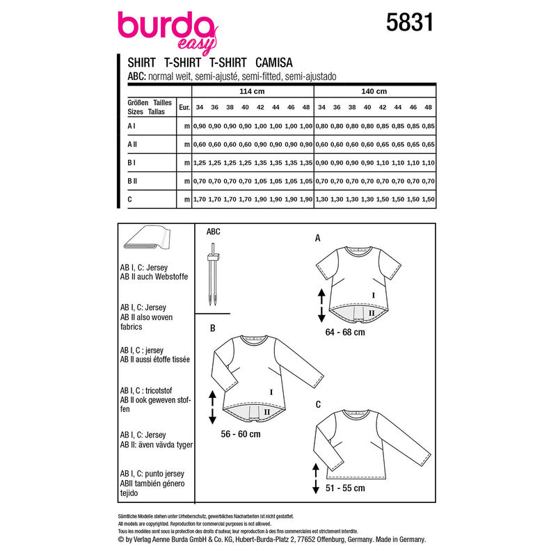 Košile | Burda 5831 | 34-48,  image number 12