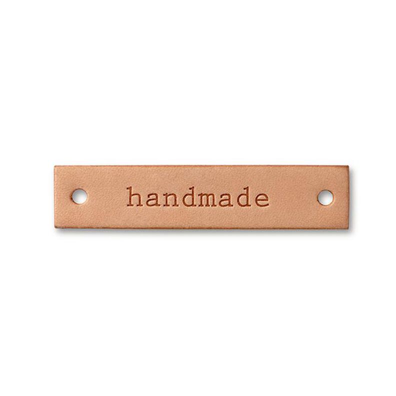 Přívěsek s nápisem „handmade“ [ 6 x 1,3 cm ] | Prym – přírodni,  image number 2