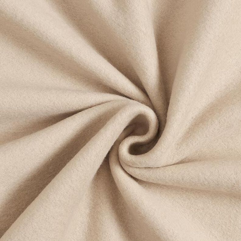 Bavlněný fleece Jednobarevné provedení – mandlová, image number 1