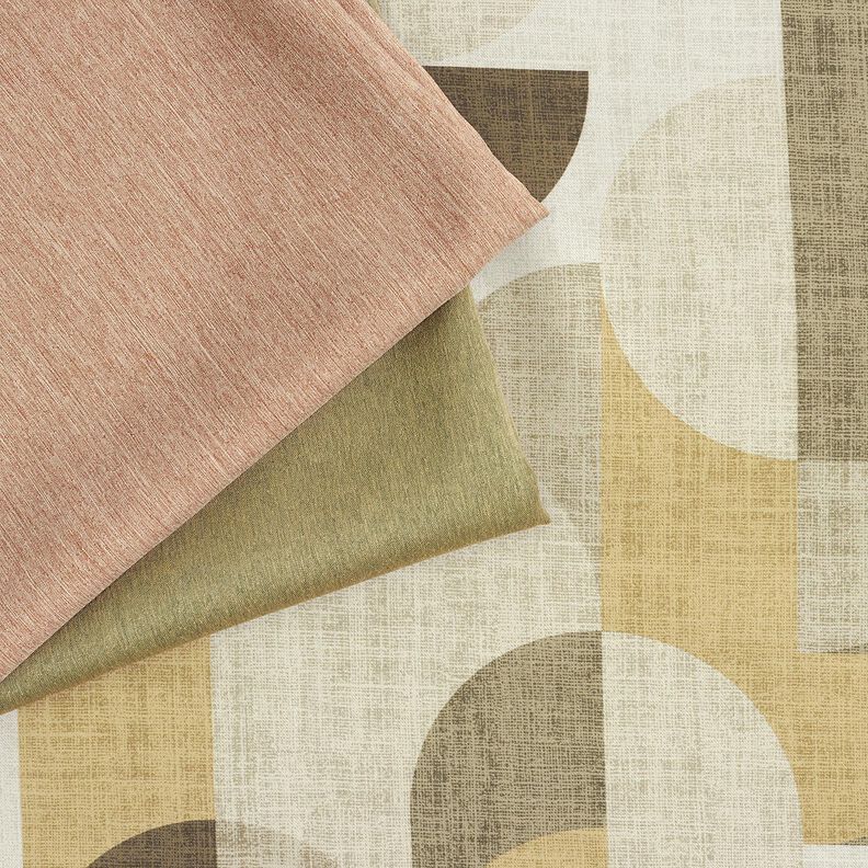 Zatemňovací látka Abstraktní klenby – khaki/taupe (šedohnědá), image number 5