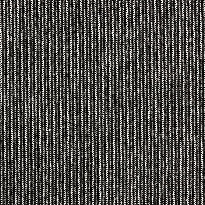 Kalhotová látka s vlněnou směsí a melanžovými pruhy – černá/bílá,  image number 4