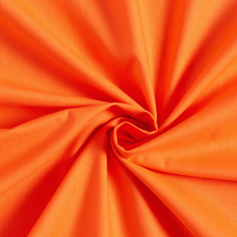Bavlněná látka Popelín Jednobarevné provedení – zářivě oranžová,  image number 1