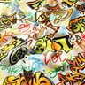 Dekorační látka Polopanama Graffiti – stříbrně šedá,  thumbnail number 2