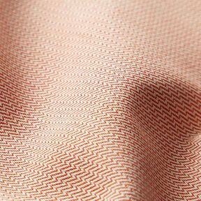 Látka pro venkovní použití Žakár Malé klikyháky – terracotta, 