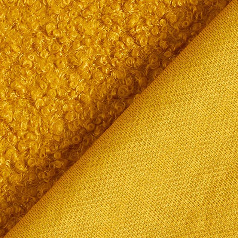 Úplet Bouclé Uni – hořčicove žlutá,  image number 3