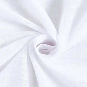 Látka na záclony, voál se vzhledem plátna 300 cm – bílá, 