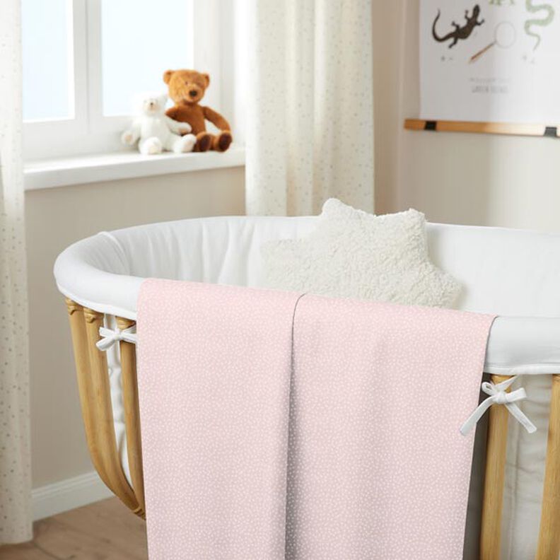 Bavlněná látka Kreton Nepravidelné puntíky – rose,  image number 6