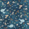 Bavlněný popelín Šťastná mořská zvířata digitální potisk | Poppy Fabrics – oceánská modrá,  thumbnail number 1