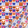 Bavlněný popelín Kostky-srdce | Poppy Fabrics – slonová kost/královská modr,  thumbnail number 4