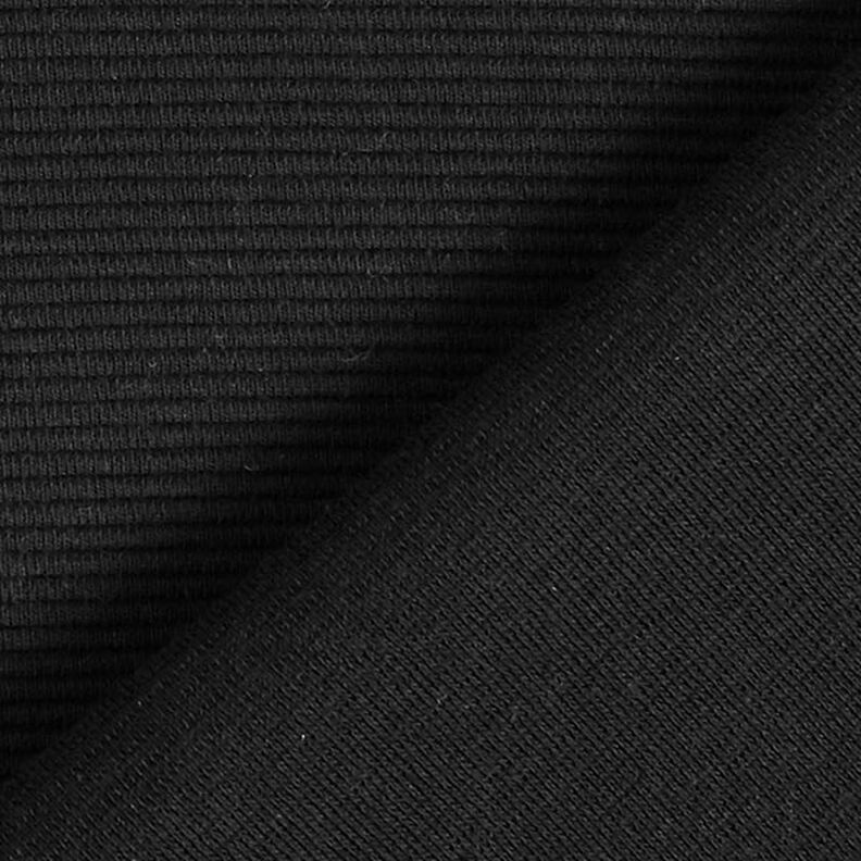 Žebrovaný otomanový žerzej jednobarevný – černá,  image number 4