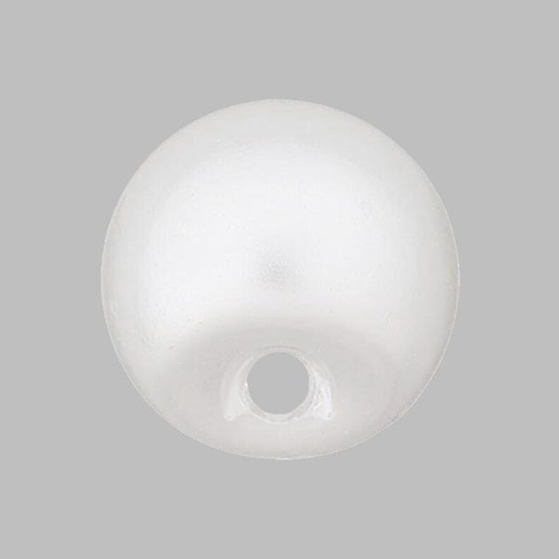 Polyesterový perlový knoflík s leskem - bílá,  image number 2