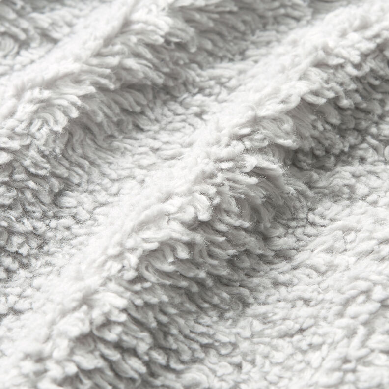 Materiál sherpa Směs s bavlnou Jednobarevné provedení – stříbrně šedá, image number 2