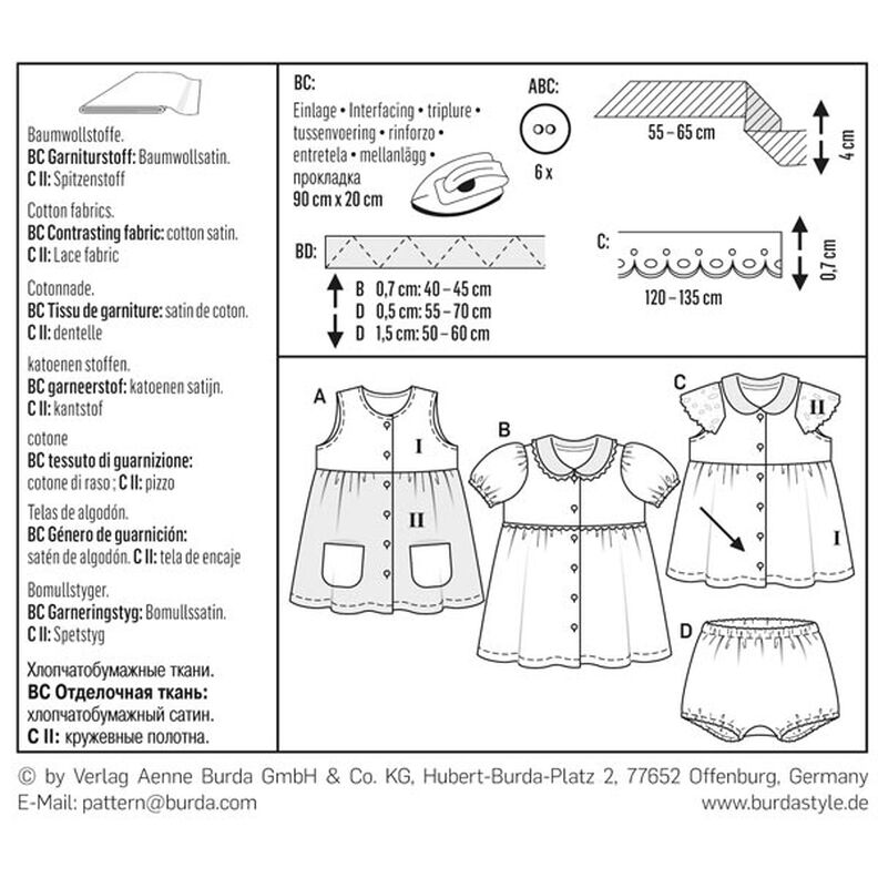 Šaty pro miminka / kalhotky, Burda 9357,  image number 9