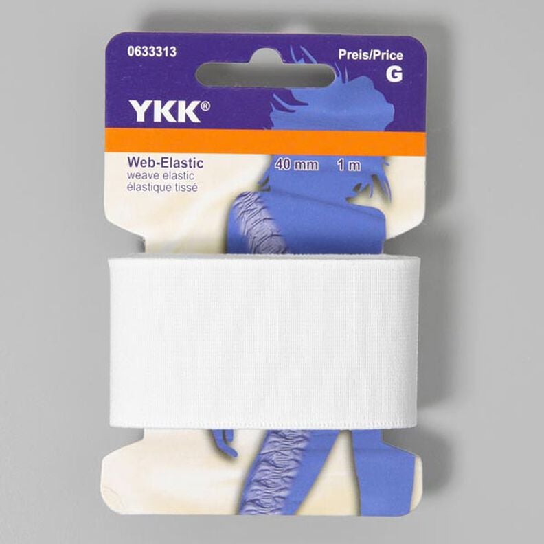Tkaná elastická stuha 501 – bílá | YKK,  image number 1