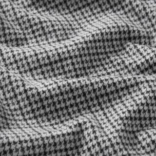 Počesaný pletený žakár se vzorem kohoutí stopy – černá/bílá, 