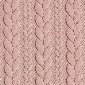 Žakárové žerzejové kloké Copánkový vzor – rose, 