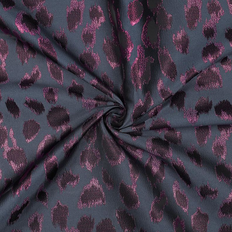 Žakár Leopard Metalický | Poppy Fabrics – antracitová,  image number 3