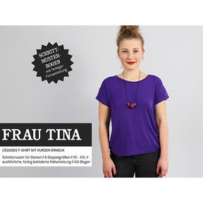 FRAU TINA – ležérní jednoduché tričko s krátkým rukávem, Studio Schnittreif  | XS -  XXL, 