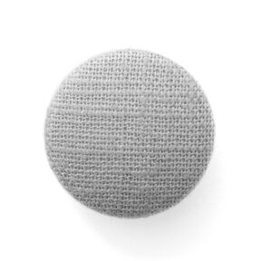Potažený knoflík, Len Medium – šedá, 