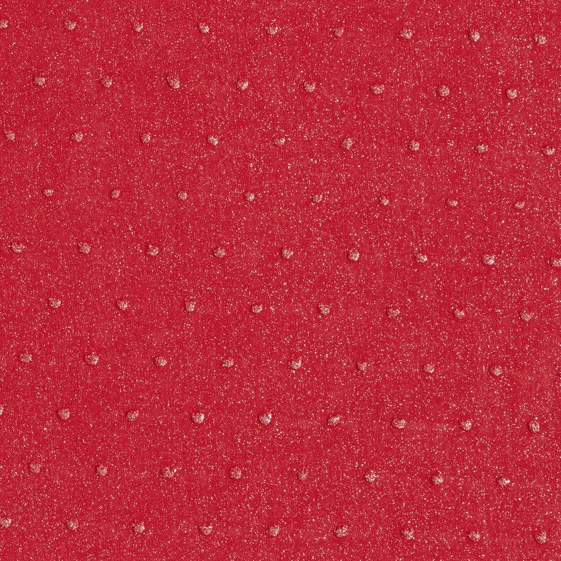 Bavlněný batist dobby třpytivý – červená,  image number 1