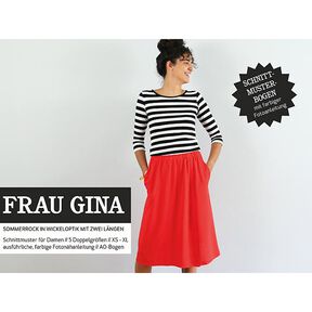 FRAU GINA – sukně se zavinovacím vzhledem a s kapsami v bočních švech, Studio Schnittreif | XS -, 