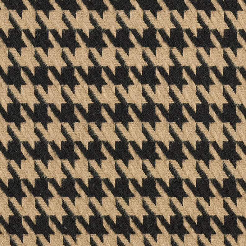 Kabátová látka bavlněná směs houndstooth – černá/sasanková,  image number 1