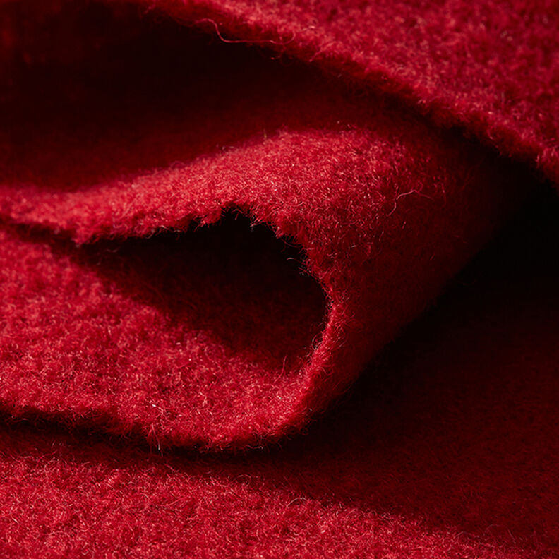 Valchovaný vlněný loden – karmínově červená,  image number 4
