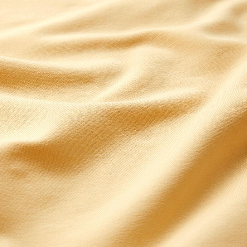 Lehká bavlněná teplákovina jednobarevná – vanilkově žlutá, image number 4