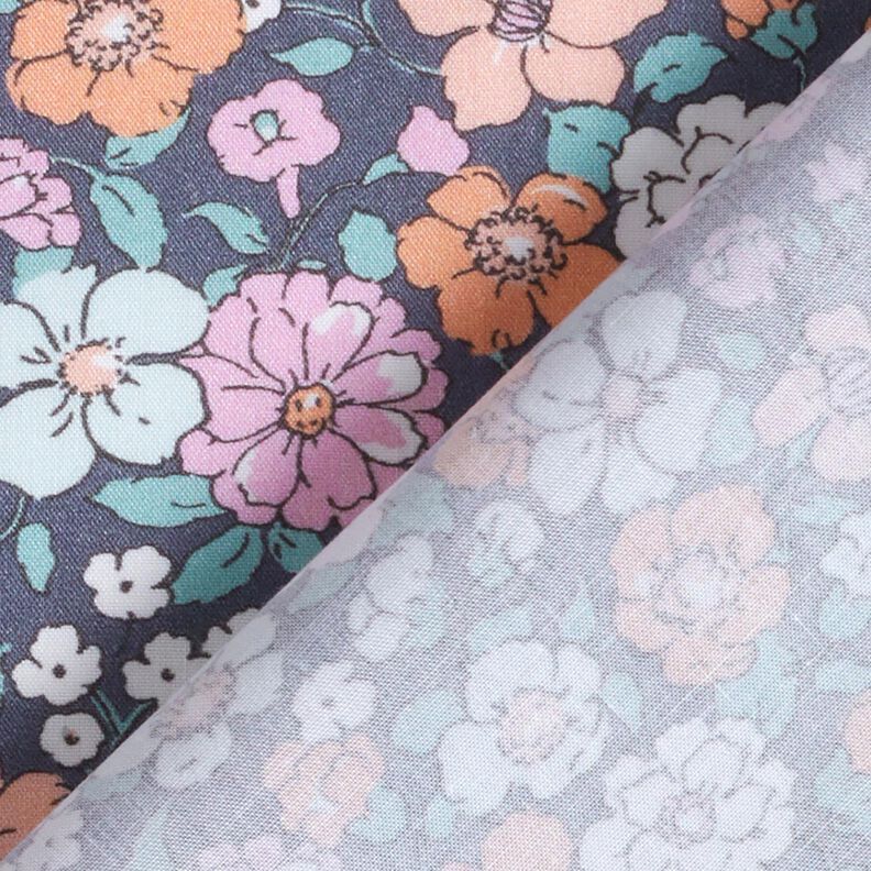 GOTS Bavlněný popelín Květinová louka | Poppy Fabrics – břidlicově šedá,  image number 4