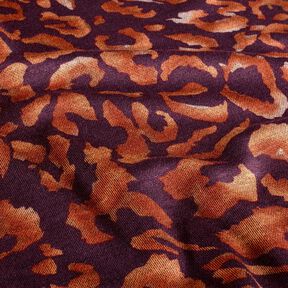 Romanit žerzej Leopardí vzor – barva lilku/terracotta, 