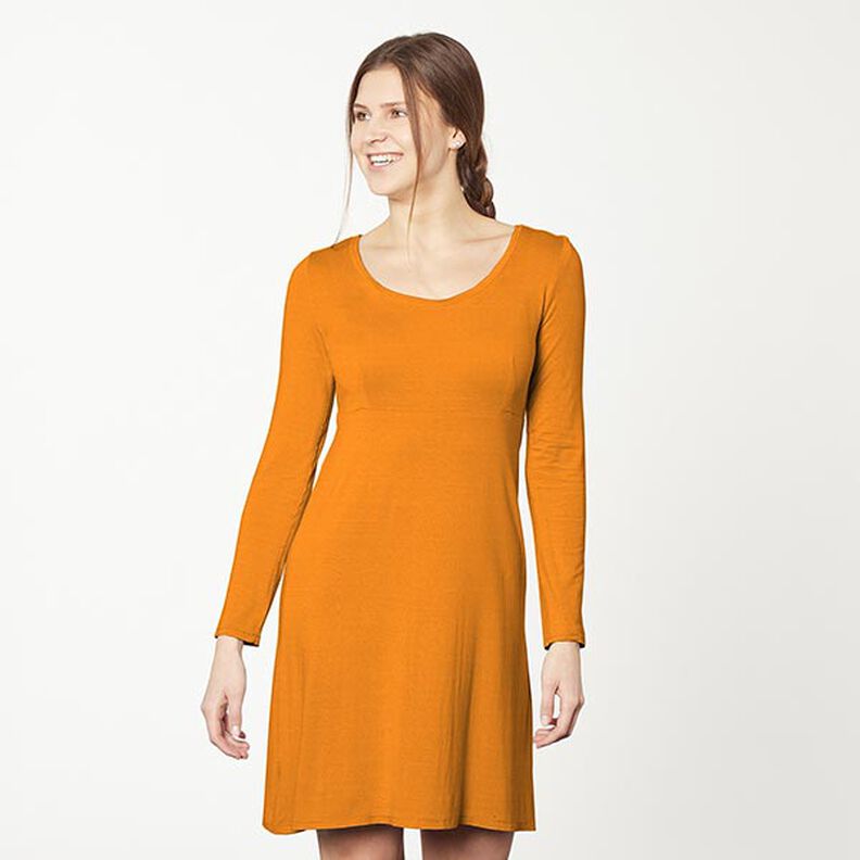 Bavlněný žerzej Medium jednobarevný – oranžová, image number 6