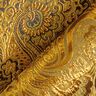 Oděvní žakár Metalický vzor paisley – zlatá/černá,  thumbnail number 4