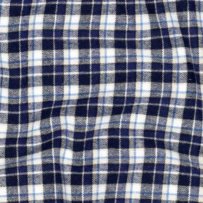 Bavlněný flanel malé kostrky – namornicka modr/vlněná bílá,  Bavlněný flanel malé kostrky – namornicka modr/vlněná bílá,