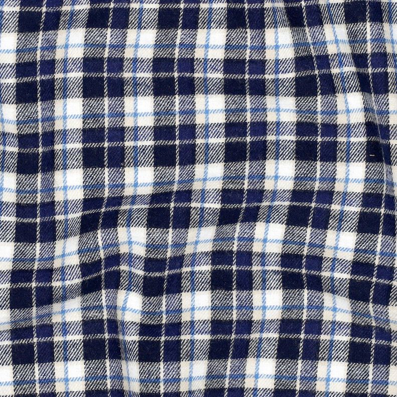 Bavlněný flanel malé kostrky – namornicka modr/vlněná bílá,  image number 2