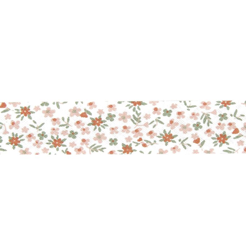 Šikmý proužek drobné květy [20 mm] – růžová,  image number 1
