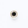 Knoflík s očkem, s okrajem ve zlaté barvě [ Ø 11 mm ] – černá/zlatá,  thumbnail number 1