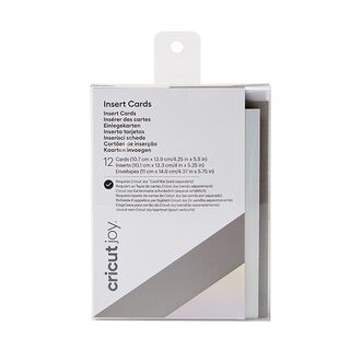 Cricut Joy vkládací karty Grey Holo [ 12 ks ] – šedá/stříbrná kovový, 