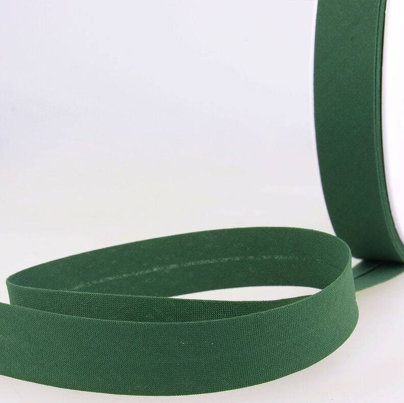 Šikmý proužek Polycotton [20 mm] – tmavě zelená,  image number 1