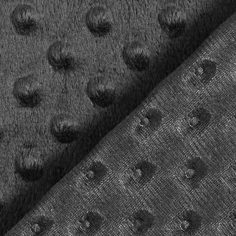 Hebký fleece vyražené puntíky – černá,  image number 4