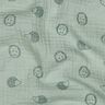 Mušelín / dvojitá mačkaná tkanina Ježek | Poppy Fabrics – světle mátová/tmavě zelená,  thumbnail number 2
