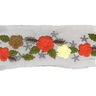 Tylová stuha Květinová výšivka  – hnědá/červená,  thumbnail number 1