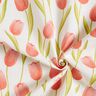 Dekorační látka Polopanama Tulipány – slonová kost/humrová,  thumbnail number 3