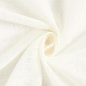 Látka na záclony, voál se vzhledem plátna 300 cm – vlněná bílá, 
