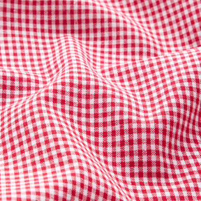 Bavlněná látka Vichy károvaná 0,2 cm – červená/bílá, 